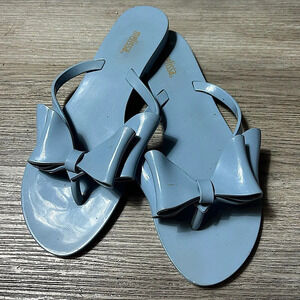 Melissa Mel Harmonic Bow IV Flip Flop Sandals Periwinkle Dusty Blue